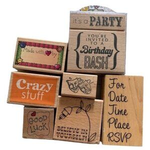 Crazy Stuff and Party Rubber Stamp Set #20